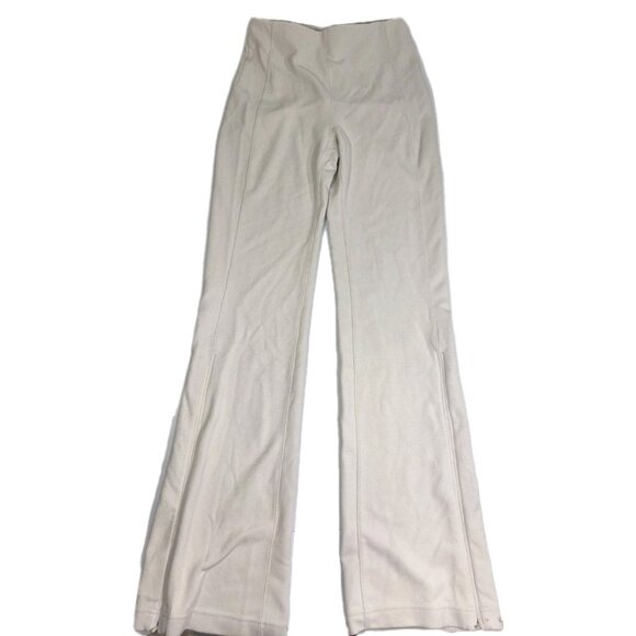 Women’s Lululemon Ribbed Softstreme Flare Leg Pants Size 6 Bone Off White - Picture 3 of 9